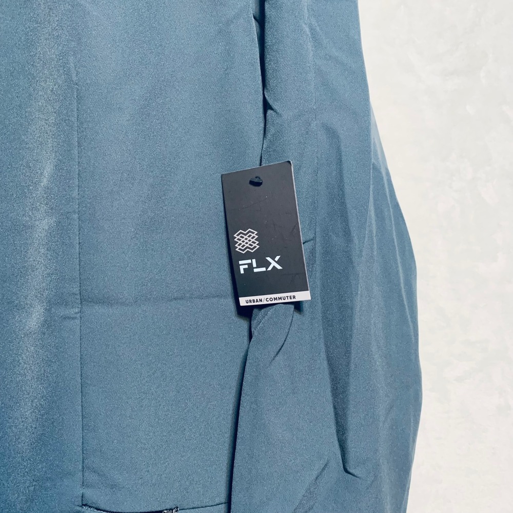 FLX‎ Performance Blazer Mens L Silent Navy Urban Commuter Travel MX21V068RS1 New - Picture 4 of 7